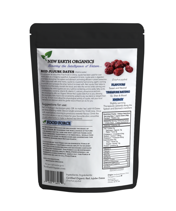 New Earth Organics American Red Jujube Dates (185g) - Lifestyle Markets